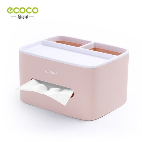 ECOCO multi function remote control storage tissue box for creative simple light luxury drawer household living room dining room 