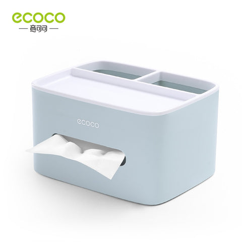 ECOCO multi function remote control storage tissue box for creative simple light luxury drawer household living room dining room 