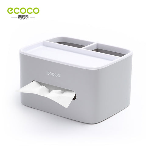 ECOCO multi function remote control storage tissue box for creative simple light luxury drawer household living room dining room 